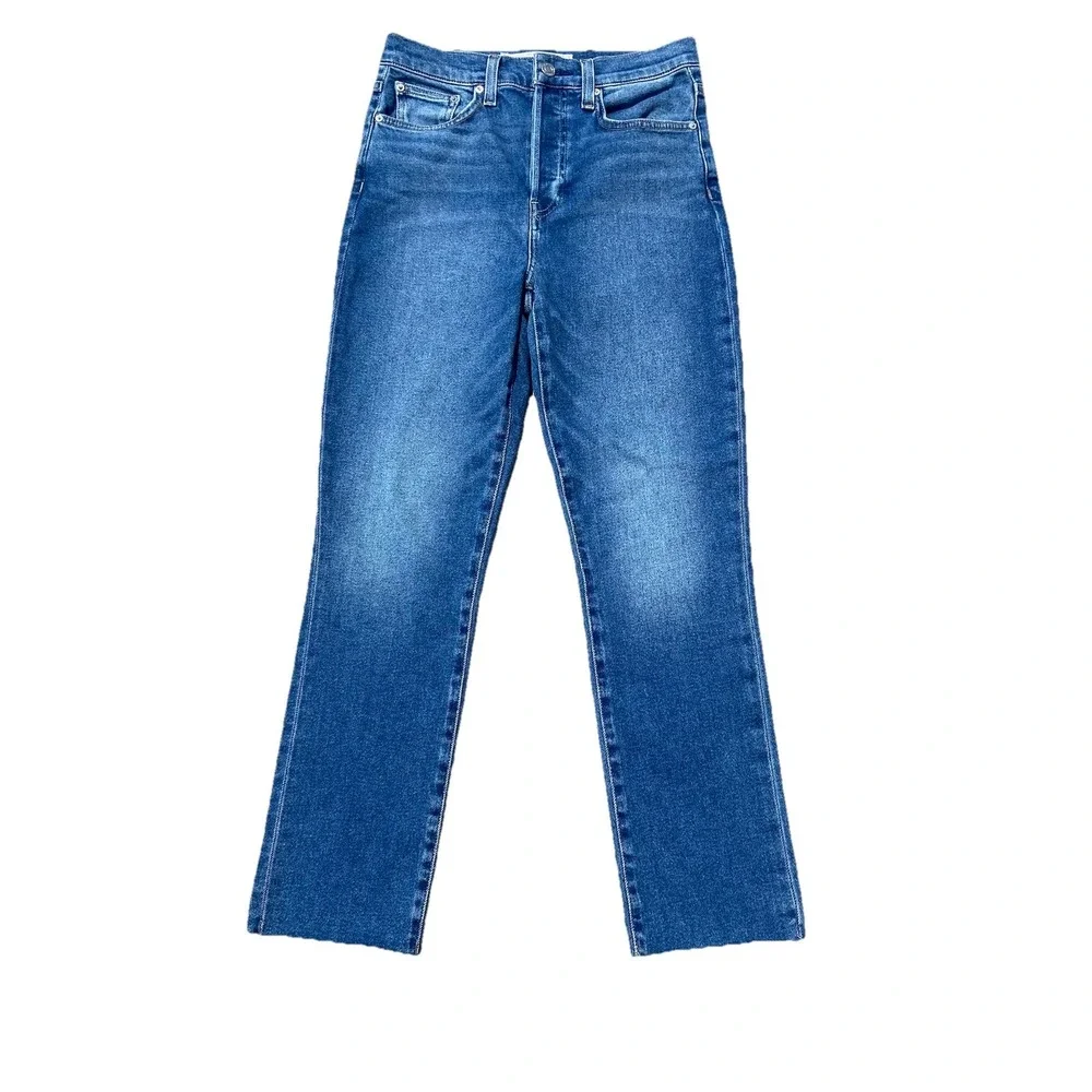 Frank & Eileen Size 27x27 Antique Blue Medium Wash Cork Straight Leg Denim Jeans - Picture 2 of 12
